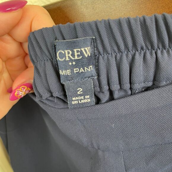 J Crew Jamie Pants Casual Ankle Navy Blue Slack Pants Size 2 #511 - Picture 11 of 12